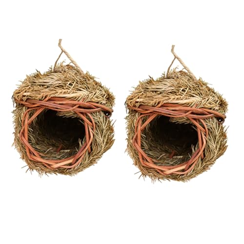 JOINPAYA 2 Stück Vogelnest aus Stroh gewebter Vogelkäfig hängende Vogelnester Strohvogel vogelhaus haustierbett von Hand gemacht handgefertigte Vogelhäuser Vogelkäfig aus Stroh Light Green JOINPAYA 2 Stück Vogelnest aus Stroh gewebter Vogelkäfig hängende Vogelnester Strohvogel vogelhaus haustierbett von Hand gemacht handgefertigte Vogelhäuser Vogelkäfig aus Stroh Light Green von JOINPAYA