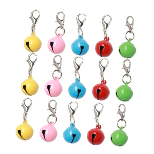 JOINPAYA 20 Stück Glocken Für Katzen- Und Hundehalsbänder, Bunte Glöckchen Für Kätzchen Und Welpen, Kleine Glöckchen Mit Verschlüssen, Halsbandzubehör, DIY-bastelarbeiten, von JOINPAYA