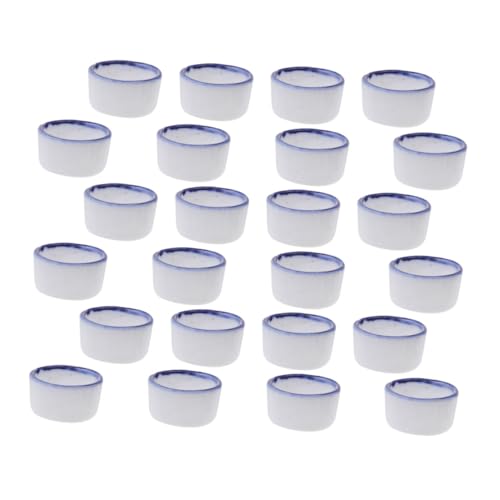 JOINPAYA 24 Stück Teiliges Mini Keramik Wasserschalen für Kleine Reptilien und Spinnentiere rutschfest Leicht zu Reinigen Sichere Trink und Futterbecken für Terrarien Geeignet für von JOINPAYA