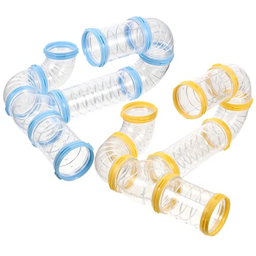 JOINPAYA 2Sätze Hamster Tunnel Transparentes DIY für Hamsterkäfige Langlebig und Sicher für Innen und Außengehege Kreative Erweiterung für Kleine Tiere von JOINPAYA