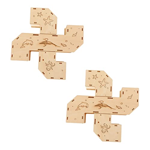 JOINPAYA 2 Stück Holz Hamster Tunnel Spielzeug Labyrinth Tunnel für Kleintiere Interaktives Haustier Spielzeug für Hamster Rennmäuse und Zuckerglider Fördert Bewegung und Spiel von JOINPAYA