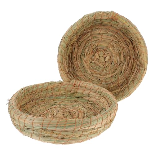 JOINPAYA 2Stücke Hamsternest aus Naturstroh Sicheres und Komfortables Haustierbett für Hamster Rennmäuse und Kleine Wiederverwendbar Flacher JOINPAYA 2Stücke Hamsternest aus Naturstroh Sicheres und Komfortables Haustierbett für Hamster Rennmäuse und Kleine Wiederverwendbar Flacher von JOINPAYA