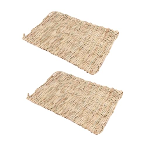 JOINPAYA 2stücke Hamster Schlafmatte Aus Naturstroh Nest Für Kleintiere Und Sicher Für Meerschweinchen Und Kaninchen von JOINPAYA