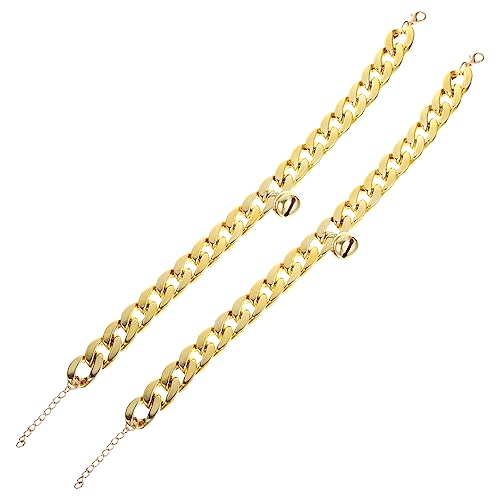 JOINPAYA 2Stücke Hundekette mit Glocke Goldene Halskette für Stilvolles Kostümzubehör für Kleine und Mittlere Langlebig und Anzulegen JOINPAYA 2Stücke Hundekette mit Glocke Goldene Halskette für Stilvolles Kostümzubehör für Kleine und Mittlere Langlebig und Anzulegen von JOINPAYA