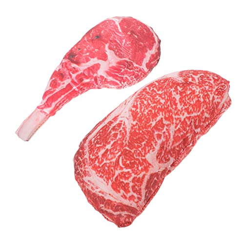 JOINPAYA 2Stücke Interaktives Steak Kauspielzeuge mit Geräuschen für Kleine und Mittlere und Kauen Vielseitig Einsetzbar als Dekoration JOINPAYA 2Stücke Interaktives Steak Kauspielzeuge mit Geräuschen für Kleine und Mittlere und Kauen Vielseitig Einsetzbar als Dekoration von JOINPAYA