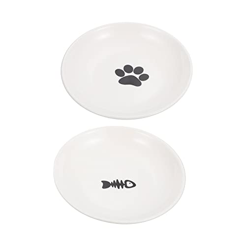 JOINPAYA 2Stücke Keramische Katzenschalen Skandinavischer Futterhalter Für Katzen Mit Erhöhtem Design Für Bequeme Fütterung Und Stilvolle Heimdekoration von JOINPAYA