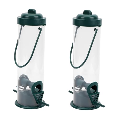 JOINPAYA 2stücke Hängender Vogelfutterspender Automatischer Futterbehälter Für Wildvögel Kreatives Garten Balkon-Tool Zur Anlockung Von Finken Und Anderen Kleinen Vögeln von JOINPAYA