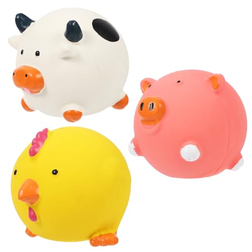 JOINPAYA 3 Stück Beißspielzeug für Hunde interaktives knete Dog Toys Hündchen Welpenfangspielzeug Quietschendes Welpenspielzeug Welpe, der Soundspielzeug spielt Emulsion von JOINPAYA