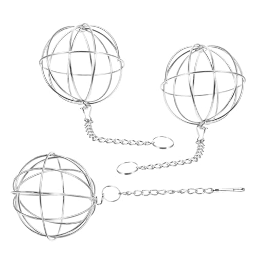 JOINPAYA 3 Stück Edelstahl Futterspender Ball Hängend für Kaninchen Hamster Käfig Futterhalter Strapazierfähig Stressabbau für Kleintiere JOINPAYA 3 Stück Edelstahl Futterspender Ball Hängend für Kaninchen Hamster Käfig Futterhalter Strapazierfähig Stressabbau für Kleintiere von JOINPAYA