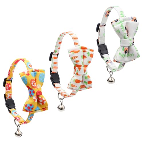 JOINPAYA 3 Stück Einstellbarer Kaninchenkragen Kätzchen Zubehör Schild Name Fliege Katzenhalsband Schnellverschluss Für Katzenhalsbänder Haustier Glocke Pet-Bogen-Kette Colorful JOINPAYA 3 Stück Einstellbarer Kaninchenkragen Kätzchen Zubehör Schild Name Fliege Katzenhalsband Schnellverschluss Für Katzenhalsbänder Haustier Glocke Pet-Bogen-Kette Colorful von JOINPAYA