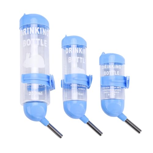 JOINPAYA 3 Stück Hamster Wasserflasche Automatische Beißfeste Trinkflasche für Kleintiere für Meerschweinchen und Andere Haustiere Transparent von JOINPAYA