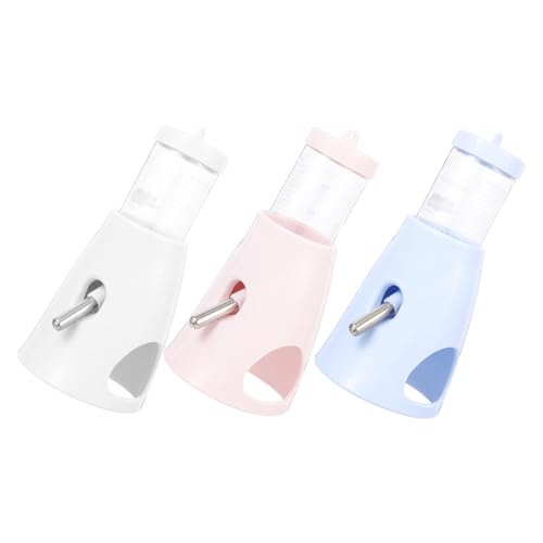 JOINPAYA 3 Stück Teiliges Hamster Trinkflaschen mit Ständer Auslaufsicherer Wasserspender mit Rollkugel für Hamster Chinchilla Kaninchen und Andere Kleintiere Einfache Installation und von JOINPAYA