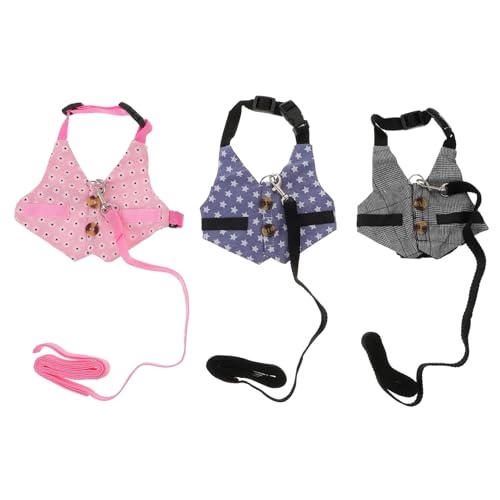 JOINPAYA 3Sätze Bunny Suit Für Teiliges Anzug Mit Verstellbarem Geschirr Und Leine Für Kleine Haustiere Atmungsaktive Baumwollweste Für Outdoor Aktivitäten Und Sport von JOINPAYA