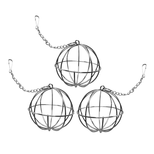 JOINPAYA 3pcs Kaninchen Heukugel Kaninchen Heuhändler Edelstahl Hanging Futtermittelspender Heuspender Ball Fütterungsmittel von JOINPAYA