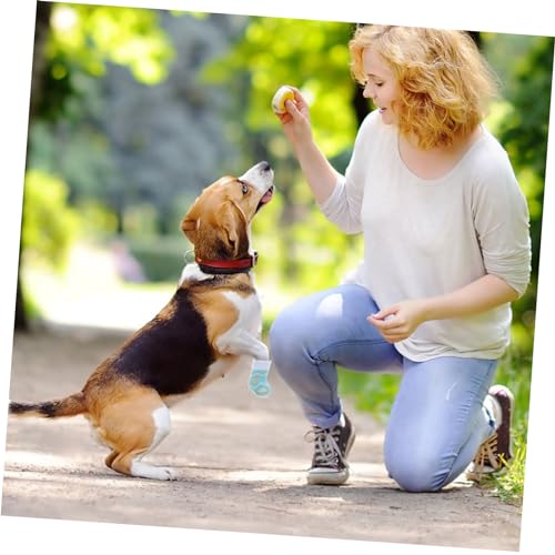 JOINPAYA 4 Paare Atmungsaktive Wiederverwendbare Haustierpfotenschutz Socken Teiliges mit Rutschfester Strickqualität Leichter und Schutz für Hunde und Katzen für Outdoor und Reisen von JOINPAYA