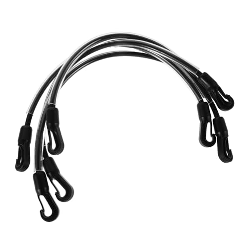 JOINPAYA 4 Stück Elastische Beingurte mit Doppelten Clips für Pferdedecken Dehnbar Langlebig Einfache Befestigung Ersatz für Stabile Pferdezubehör Beine Schwarz Lang von JOINPAYA