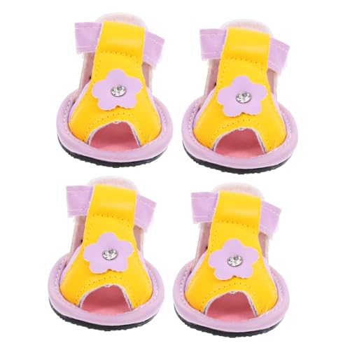 JOINPAYA 4 Stück Haustiersandalen süße Hundehuhe Atmungsaktiv Hundeschuhe Hundepfotenschutz Stiefel für kleine Hunde Schuhe für Hunde Hundekauspielzeug Hundesandalen Pu JOINPAYA 4 Stück Haustiersandalen süße Hundehuhe Atmungsaktiv Hundeschuhe Hundepfotenschutz Stiefel für kleine Hunde Schuhe für Hunde Hundekauspielzeug Hundesandalen Pu von JOINPAYA