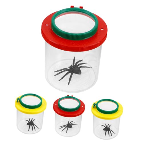 JOINPAYA 4 Stück Insektenbeobachter -Lupe Wissenschaftsbetrachter Cricket -Keeper Insektenbehälter Vakuum Outdoor- für Cricket-Container Plastik von JOINPAYA