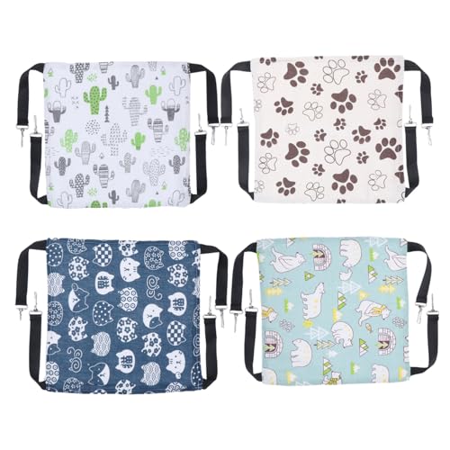 JOINPAYA 4 Stück Kleintierhängematte Hund Nest Frettchen Kaninchen Atmungsaktiv für Tierschutz haustierbett cat Hammock petbett Schlafsack Haustierzubehör kleines Tier warmes Baumwolle von JOINPAYA