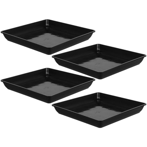 JOINPAYA 4 Stück Stütze des Gartentopfes Pflanzenschale Untertasse Groß Pflanztröge Für Den Garten Eingetopft Rechteckpflanztaucer Klare Pflanzenuntersetzer Tropfen Black Pp JOINPAYA 4 Stück Stütze des Gartentopfes Pflanzenschale Untertasse Groß Pflanztröge Für Den Garten Eingetopft Rechteckpflanztaucer Klare Pflanzenuntersetzer Tropfen Black Pp von JOINPAYA