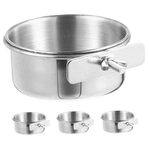 JOINPAYA 4 Stück Vogel Futternapf für Kleine Robust Abnehmbar für Papageien Wellensittiche Andere Kleintiere Praktische Futter und Wasserschalen für Käfige von JOINPAYA