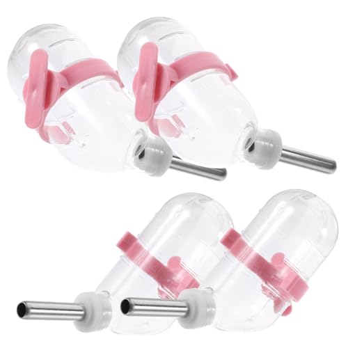 JOINPAYA 4Stücke Hängender Hamster Wasserspender Teiliges Trinkflasche mit Automatischer Wasserzufuhr für Haustiere für Käfige Auslaufsicher und Hygienisch von JOINPAYA