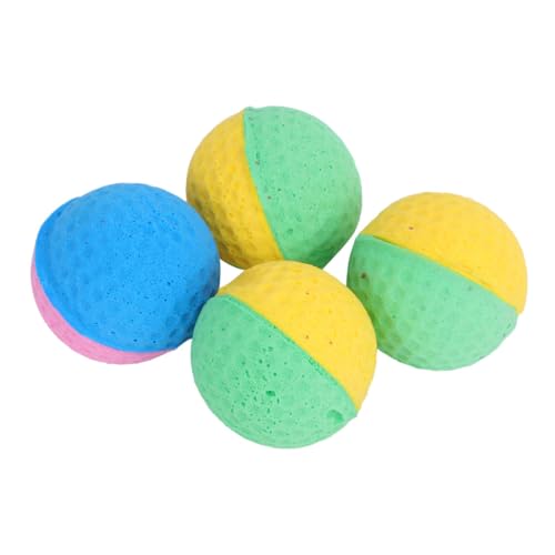 JOINPAYA 4Stücke Katzenspielzeug Bälle aus Latex Zufälligen Interaktive Spielzeuge zur Stimulation Natürlichen Instinkte von Katzen für Drinnen und Draußen von JOINPAYA