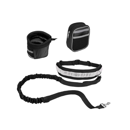 JOINPAYA 4Stücke Teiliges Hundetraining Set Für Jogging Und Verstellbarer Reflektierender Taillengürtel Mit Elastischen Hundeleinen Für Sicheres Und Freihändiges Training von JOINPAYA