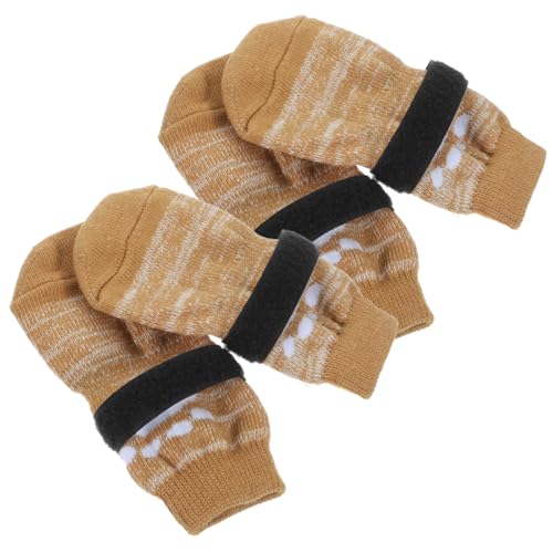 JOINPAYA 4Stücke rutschfeste Haustiersocken für Kleine Atmungsaktive Pfotenschützer Warm und Bequem für Winterliche Bedingungen und Rutschige Oberflächen Stilvolles Design JOINPAYA 4Stücke rutschfeste Haustiersocken für Kleine Atmungsaktive Pfotenschützer Warm und Bequem für Winterliche Bedingungen und Rutschige Oberflächen Stilvolles Design von JOINPAYA