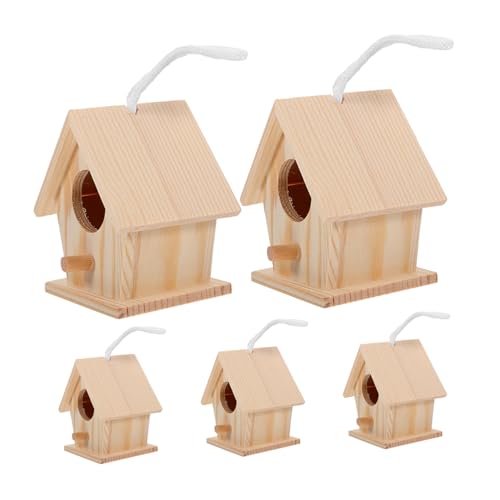JOINPAYA 5 Stück Mini -Vogelhaus Ostern Dekoration Easter Decoration Außendekoration gartendeko dekoratives Vogelnest Vogelhäuschen im Freien Mini-Vogelhäuser kleines Vogelhaus Holz Beige JOINPAYA 5 Stück Mini -Vogelhaus Ostern Dekoration Easter Decoration Außendekoration gartendeko dekoratives Vogelnest Vogelhäuschen im Freien Mini-Vogelhäuser kleines Vogelhaus Holz Beige von JOINPAYA