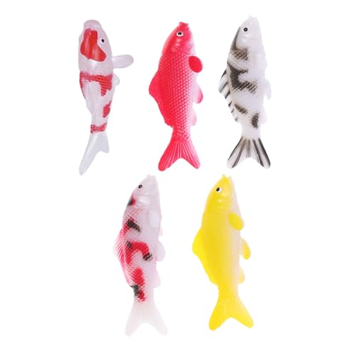 JOINPAYA 5 Stück Miniatur Goldfisch Kleine Koi Fisch Statue Feiertags Aquarium Dekoration Mini Fisch Simulation Ornament Gefälschte Schwimmende Realistische Künstliche von JOINPAYA