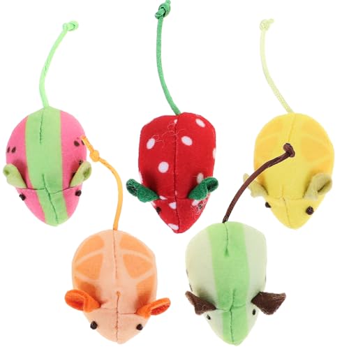 JOINPAYA 5 Stück Teiliges Interaktives Katzen Spielzeugset Frucht Mäuseform Weiche Plüsch Mäuse mit Katzenminze für Kätzchen für Indoor Katzen Fördert Aktivität und Spielspaß JOINPAYA 5 Stück Teiliges Interaktives Katzen Spielzeugset Frucht Mäuseform Weiche Plüsch Mäuse mit Katzenminze für Kätzchen für Indoor Katzen Fördert Aktivität und Spielspaß von JOINPAYA