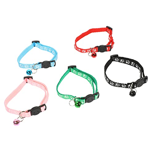 JOINPAYA Verstellbares Katzenhalsband mit Glöckchen 5 Stück Kätzchen Hals Dekorative Ketten in Bunten Farben Kreatives Haustierhalsband für Tägliche Nutzung und JOINPAYA Verstellbares Katzenhalsband mit Glöckchen 5 Stück Kätzchen Hals Dekorative Ketten in Bunten Farben Kreatives Haustierhalsband für Tägliche Nutzung und von JOINPAYA