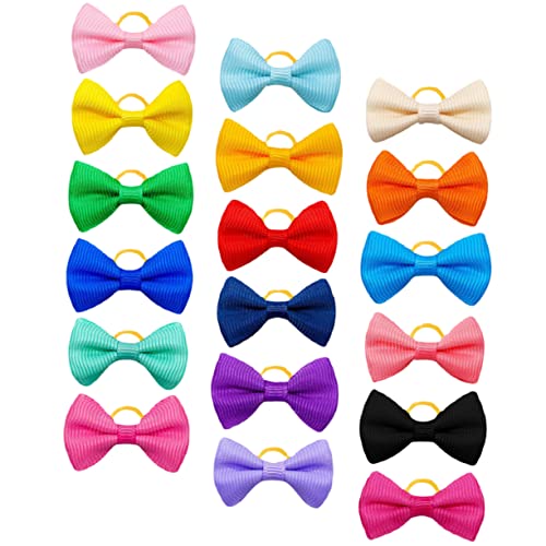 JOINPAYA 50Stücke Hundebögen Haarschmuck für Kleine Hunde Süße Kopfbedeckung für Welpen Farbenfrohe Haarbänder für Haustiere Perfektes Zubehör für Besondere Anlässe und Tägliche Outfits von JOINPAYA
