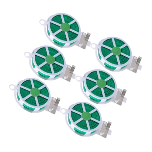 JOINPAYA 6 Rollen Bindedraht aus Gartendraht Pflanzenpfähle Kabelbinder hängend mehrere Anlage gartenzubehör Pflanzenbindedraht gartenpflanze fix Krawatte Garten Befestigung Krawatte Green von JOINPAYA