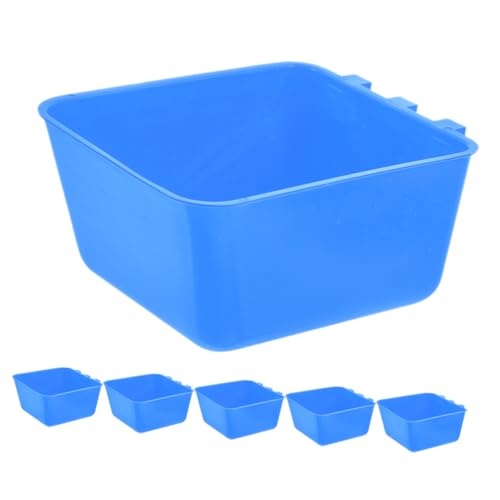 JOINPAYA 6 Stück Bird Bowl Kaninchen -fütterungstasse Tränkebecher Für Geflügel Haustierwasserbecher Wasserspender Schüssel Zwinger Wassernapf Vogel Wasserschale Käfig Hundenapf Sport Blue von JOINPAYA