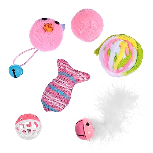 JOINPAYA 6 Stück Glockenballspielzeug Katze Kätzchen lustig Schleifen interaktives knete Plush Toy Kätzchen Kauspielzeug Kätzchenspielzeug Plastik JOINPAYA 6 Stück Glockenballspielzeug Katze Kätzchen lustig Schleifen interaktives knete Plush Toy Kätzchen Kauspielzeug Kätzchenspielzeug Plastik von JOINPAYA