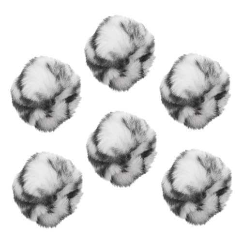 JOINPAYA 6 Stück Kätzchen Bälle Kauspielzeug für Kätzchen Katze kaubälle Pet Bälle Katzenbälle Kätzchen Übungsspielzeug Heimtierbedarf Plüsch Black von JOINPAYA