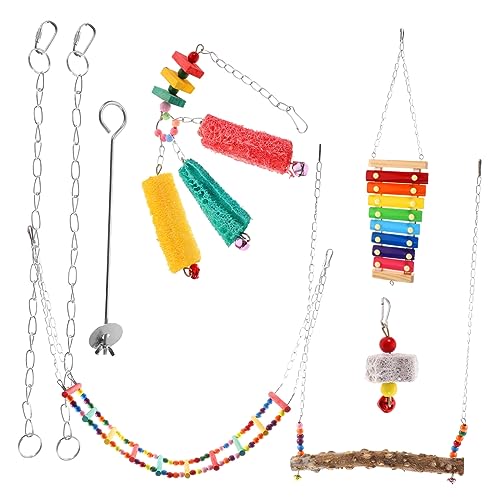 JOINPAYA 6 Stück Teiliges Hühner Spielzeugset Hängendes Holzspielzeug für Küken Kletterleiter Schwingtuch Xylophon und Obstgabel Interessante Beschäftigung für Hühner Robust und Langlebig JOINPAYA 6 Stück Teiliges Hühner Spielzeugset Hängendes Holzspielzeug für Küken Kletterleiter Schwingtuch Xylophon und Obstgabel Interessante Beschäftigung für Hühner Robust und Langlebig von JOINPAYA