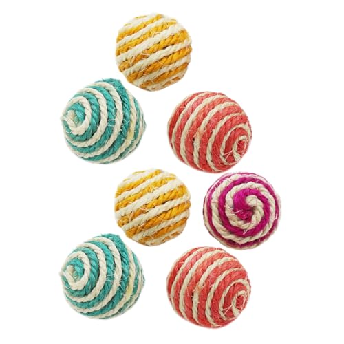 JOINPAYA 7 Stück Katzenspielzeugball Katzenspiele Kratzspielzeug Für Katzen Katze Kauen Kratzer Kratzen Kratzball Für Haustiere Katzen-Teaser- Pet-Ball- Sisal von JOINPAYA