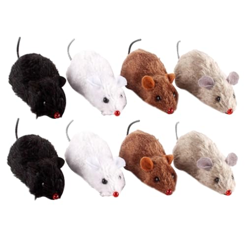 JOINPAYA 8 Stück Aufzieh Mäuse Spielzeug für Katzen Plüsch Rattenspielzeug mit Interaktive Spielzeuge für Katzen Mäuse Design Langlebig und Katzenfreundlich JOINPAYA 8 Stück Aufzieh Mäuse Spielzeug für Katzen Plüsch Rattenspielzeug mit Interaktive Spielzeuge für Katzen Mäuse Design Langlebig und Katzenfreundlich von JOINPAYA