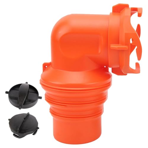 JOINPAYA Abwasserschlauch Winkeladapter für Wohnmobile Einfache Installation PVC Abwasserkappe mit Auslaufschutz für Abwasserrohr und Kanalventil von JOINPAYA