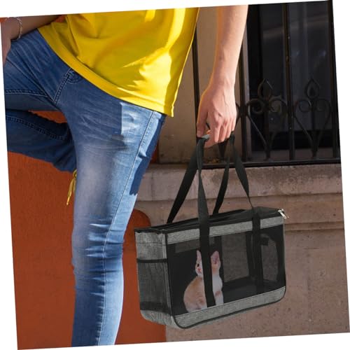 JOINPAYA Atmungsaktive Große Transporttasche für Katzen und Kleine Hunde Faltbarer Leichter Netz Pet Carrier Tragbare Outdoor Tasche für Sicheren und Komfortablen Haustiertransport von JOINPAYA