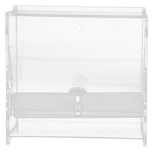 JOINPAYA Automatische Mulde großer Hühnerfutterautomat klein Hähnchenfutterhalter Vogelfütterer geformt Hühnertrog Automatischer Futterspender für Käfig Acryl Transparent von JOINPAYA