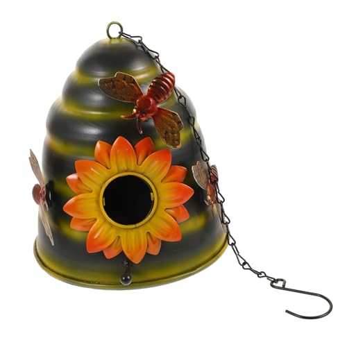 JOINPAYA Box Eisen Biene Ornament Nest Vogel Dekoration Park Ornament Metall von JOINPAYA