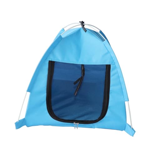 JOINPAYA Faltbares Haustierzelt für Sommer und Outdoor Atmungsaktives Hundebett und Katzenhaus Blau Abnehmbares Design mit Breitem Eingang und Feiner Verarbeitung für Spiel und von JOINPAYA