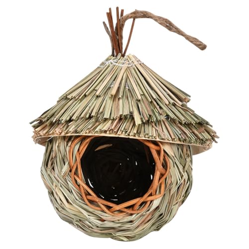 JOINPAYA Geflochtenes aus Gras Lebensnahes Vogelhaus für Garten Hängend für Ruhen Perfektes Vogelzubehör für Vogelliebhaber von JOINPAYA