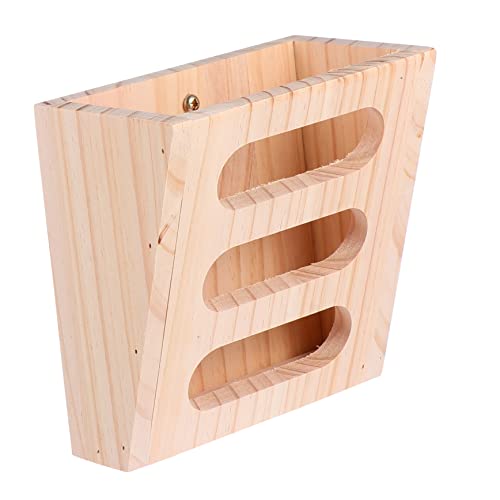 JOINPAYA Grasständer aus Holz Käfig Dekoration Heuraufe für Nagetiere Futterhalter für Nagetiere Hase Essen Kaninchen Heu meerschweinchen heu hölzerne Futterstelle Kaninchenfutter von JOINPAYA
