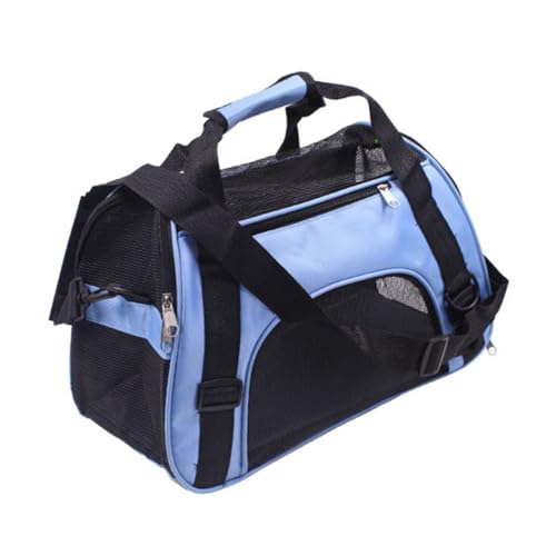 JOINPAYA Großer Faltbarer Haustier Rucksack Blau Atmungsaktive Transporttasche für Hunde und Katzen Verstellbare Gurte Sichere Reißverschlüsse für Reisen Camping und Ausflüge von JOINPAYA