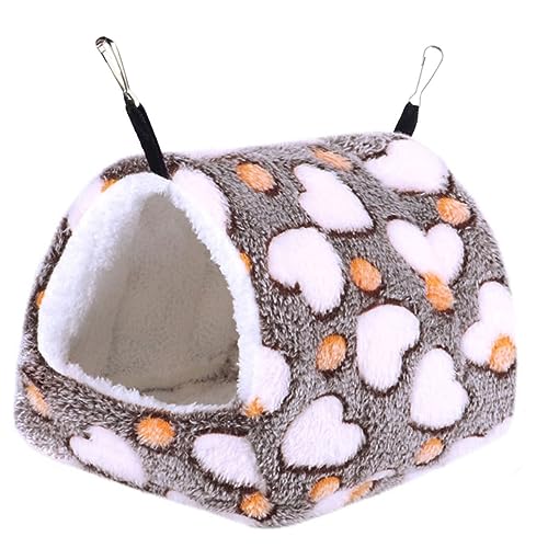 JOINPAYA Hängende Haustierbett Hängematte Für Hamster Winterliche Baumwollhängematte Mit Wärmeisolierung Schlafnest Für Kleine Nager Maße Mit Befestigungshaken von JOINPAYA
